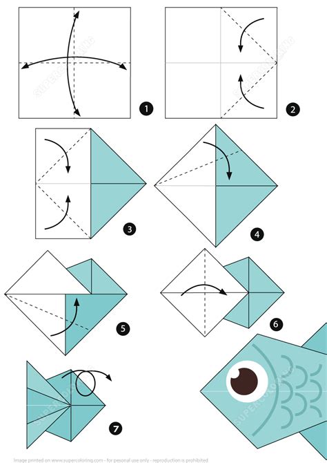 How To Make An Origami Fish Step By Step Instructions Free Printable