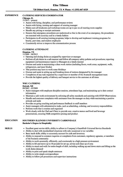 Catering Job Description For Resume Resuerop