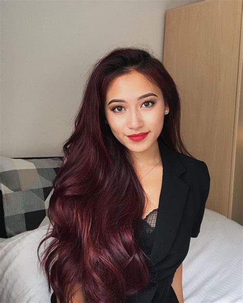 Cabelo Vermelho Escuro 50 Ideias Dessa Cor Quente Para Te Inspirar In 2020 Hair Color Asian