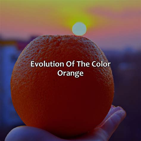 What Came First The Color Orange Or The Fruit