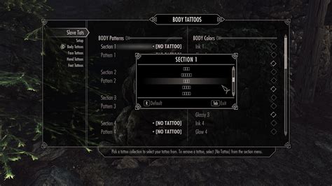 Slavetats With No Names Of The Tattoos Packs In Mcm Skyrim Technical