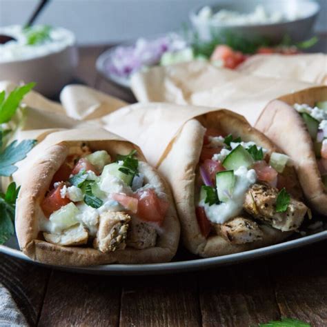Greek Chicken Gyros With Authentic Tzatziki Sauce Recipe The