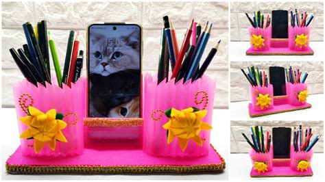 Tempat Pensil Dari Sedotan Plastik Bekas Pen Decorative Holder Diy