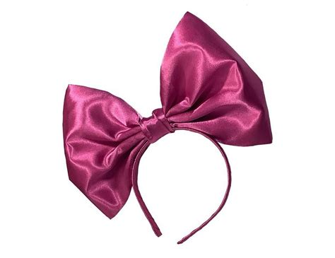 Jumbo Hair Bow Hot Pink Hair Bow On Headband Hot Pink Bow Etsy