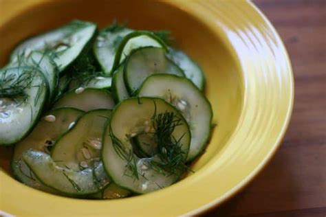 Marinated Cucumber Salad Plant Based On A Budget