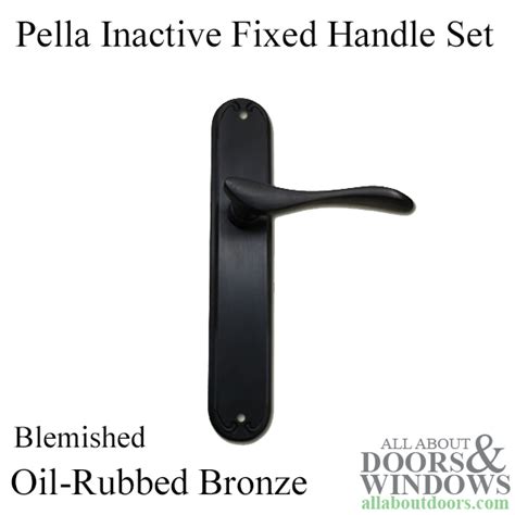Pella Inactive Fixed Left Hand Handle Set For Hinged Door Oil Rubbed