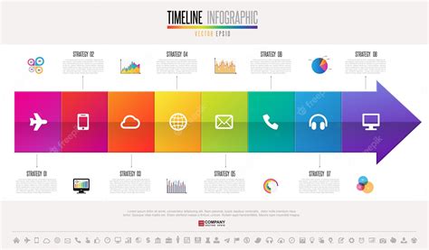 Premium Vector Timeline Infographics Design Template