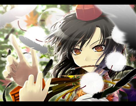 Black Hair Brown Eyes Hat Shameimaru Aya Short Hair Touhou Konachan