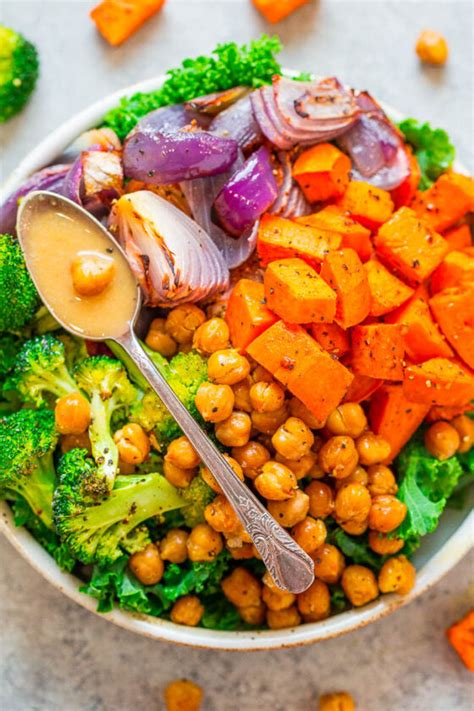 Chickpea And Sweet Potato Bowls Healthy Averie Cooks