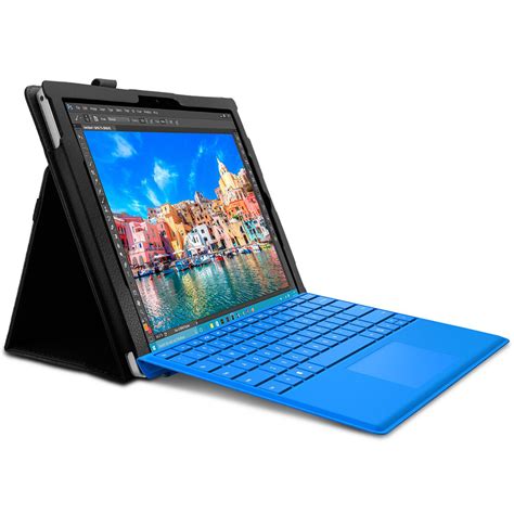 The surface pro 4 was announced on october 6, 2015 alongside the surface book. Folio Leather Case & Stand - Microsoft Surface Pro 4 (Black)