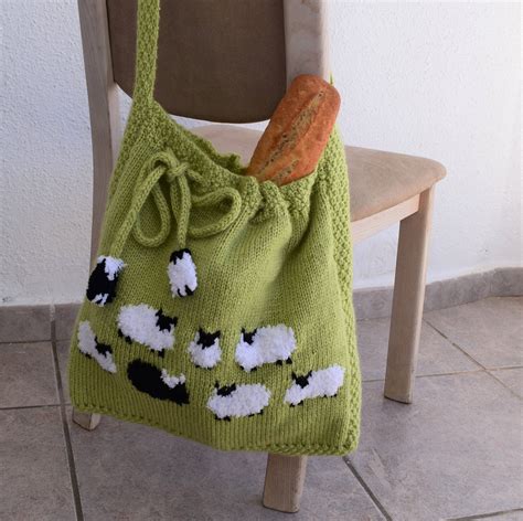 Bag Knitting Pattern Knitting Bag Pattern Handmade Tote Etsy België