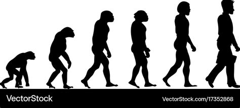 Silhouette Progress Man Evolution Royalty Free Vector Image