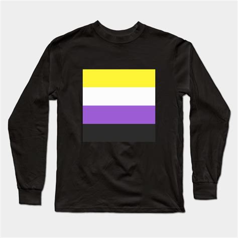 Enby Nonbinary Enby Flag Non Binary Pride Enby Long Sleeve T Shirt
