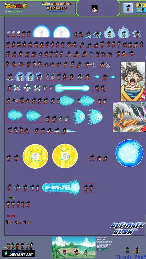 Swl Ui Goku Sprite Sheet By Foxyspriter On Deviantart