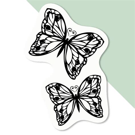 Pair Of Butterflies Decal Stickers Dw014383 Ebay