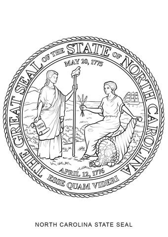 The student fills out the. North Carolina State Seal coloring page | Free Printable ...