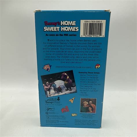 Barneys Home Sweet Homes Vhs 1993 Retro Classic Kids Rare