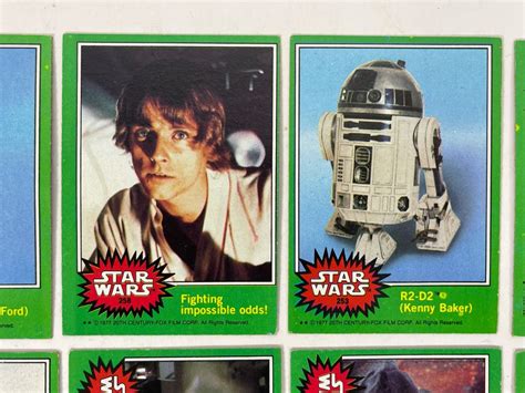 10 Vintage 1977 Original Star Wars Trading Cards
