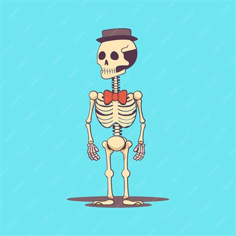 Premium Vector Happy Halloween Skeleton Vector Illustration
