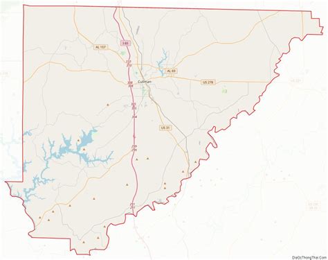 Map Of Cullman County Alabama