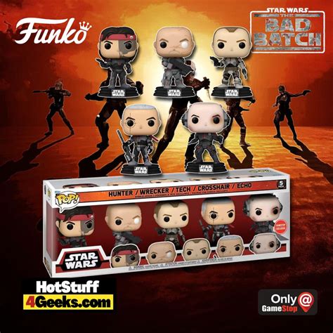 2021 New Star Wars The Bad Batch 5 Pack Funko Pop Exclusive