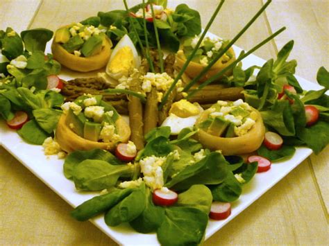 Recette de Salade verte aux fonds dartichaut avocat et asperges