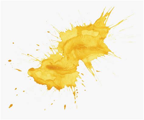 Gold Splash Png Yellow Watercolour Paint Splash Transparent Png