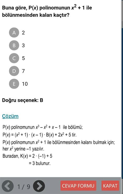 10. sınıf eba polinom kavramı ve polinomlarla işlemler 3 atanan sınav