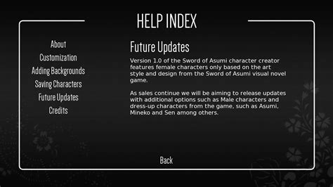 Sword Of Asumi Character Creator Steam Discovery