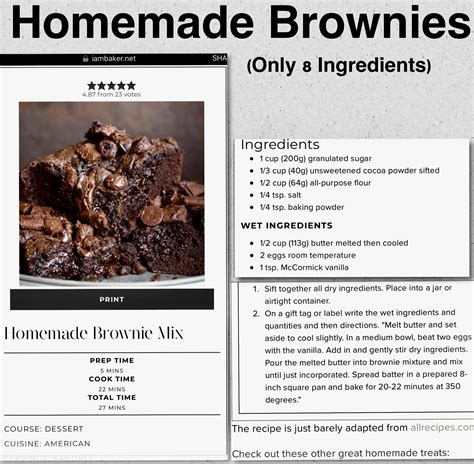 Homemade Brownies Only 8 Ingredients Crtsy