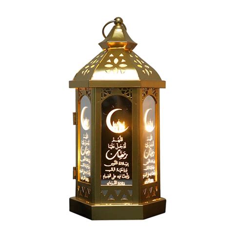 Eid Mubarak Lantern Decoration Vintage Ramadan Lights Festival Lantern