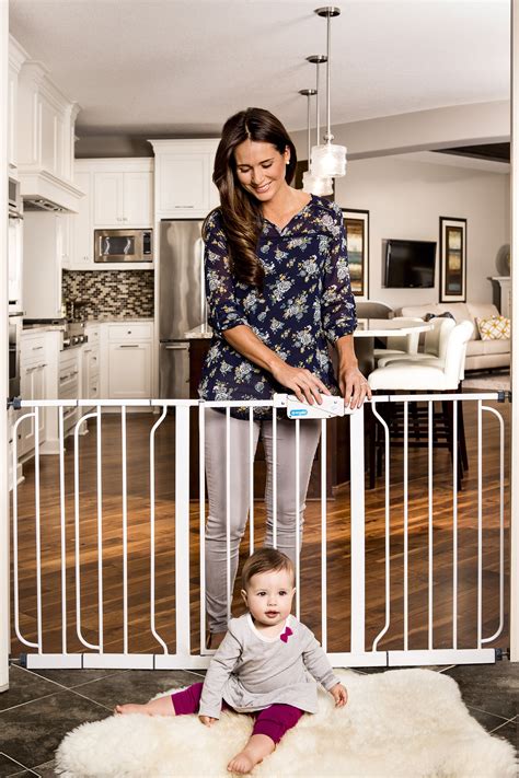 This gate keeps your child safer from accessing stair, busy kitchen or unsafe zones. Widespan Extra Wide Baby Gate ® (With images) | Baby gates ...