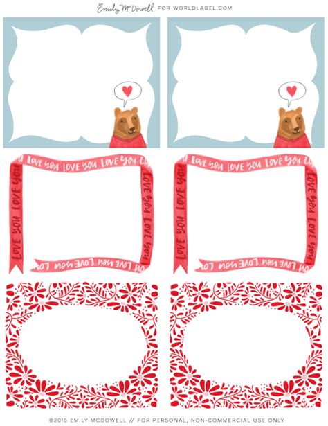 Valentines Day Labels By Emily Mcdowell Free Printable Labels