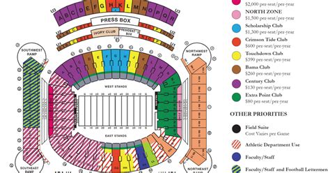 Map Of Bryant Denny Stadium Seating Chart A Visual Reference Of Charts