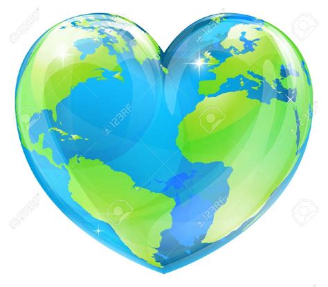 Heart Shaped World Map Clipart | World earth day, World ...