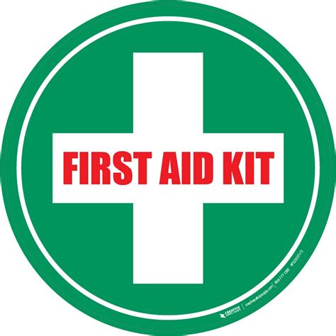 First Aid Kit Sign Floor Sign 5s Today
