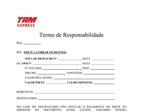 Termo De Responsabilidade De Uso De Material Da Empresa Dados Materiais