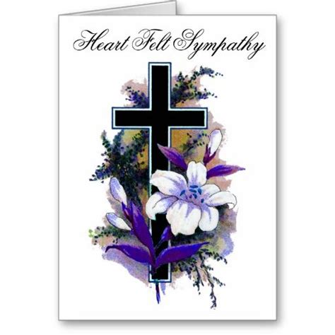 Sympathy flowers are a sincere way to express your sorrow for a loss. purple white Bai he hua Flower Sympathy Card 2 | Zazzle ...