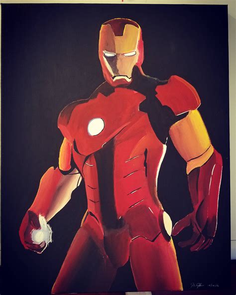 My First Marvel Painting Attempted To Combine The Looks Of The Film