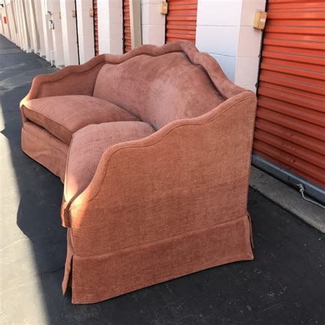 Custom Camelback Velvet Sofa Chairish