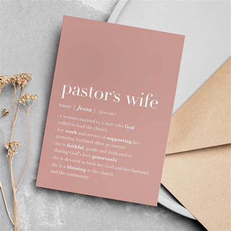 Pastors Wife Appreciation Card Personalized Pastors Wife Etsy