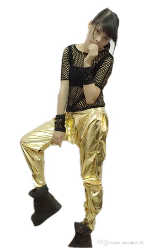 New Fashion Jazz Harem Women Hip Hop Dance Pants Performance Costume Loose Personality Paillette