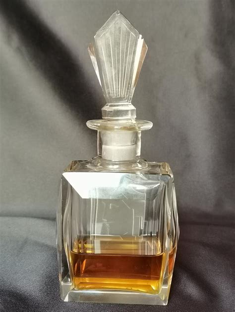 Sold Price Czechoslovakian Art Deco Glass Perfume Bottle W Hand