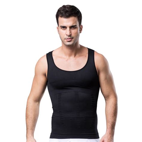 Men S Compression Shirt Undershirt Slimming Tank Top Workout Vest Abs
