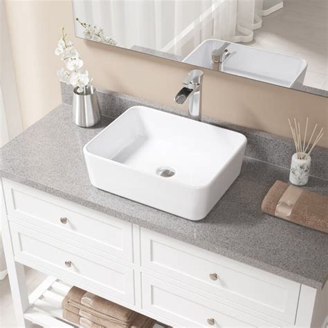 Mrdirect Mr Direct 1475 Vitreous China Rectangular Vessel Bathroom