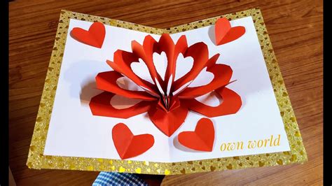 Diy 3d Heart ️ Pop Up Card Valentine Pop Up Card Youtube