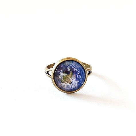 Planet Earth Ring World Ring Solar System Ring Globe Ring Etsy