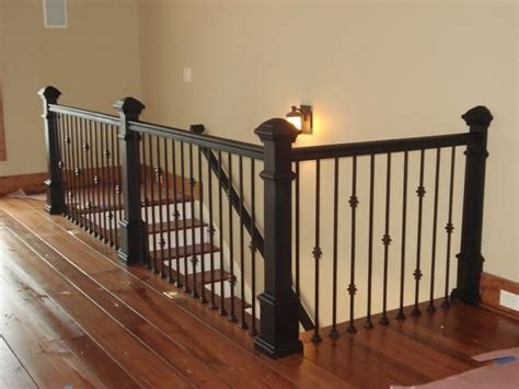 Stair railings are a necessary part of the architecture of your home if you have stairs. DIY do it yourself wood wroutht iron stairs handrail steps | Etsy | Iron balusters, Steps design ...