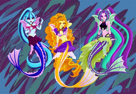The Dazzlings The Dazzlings As Sirens By Deathladyshinigami Pony