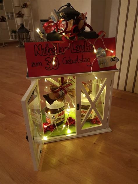 Geburtstag sollten originell, witzig oder persönlich sein. Nutella Geschenk Freundin 30. Geburtstag, selbstgemachte ...